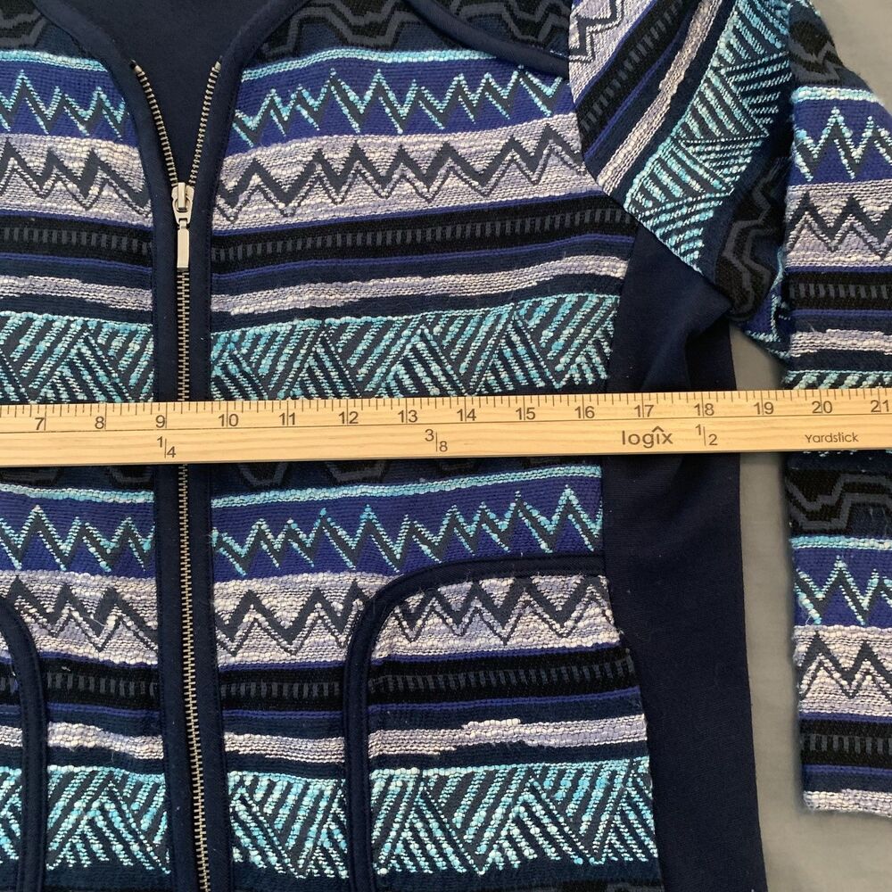 Ruby Rd Sweater Womens 10 Zip Up Geometric Pattern Pockets Jacket - Picture 4 of 7
